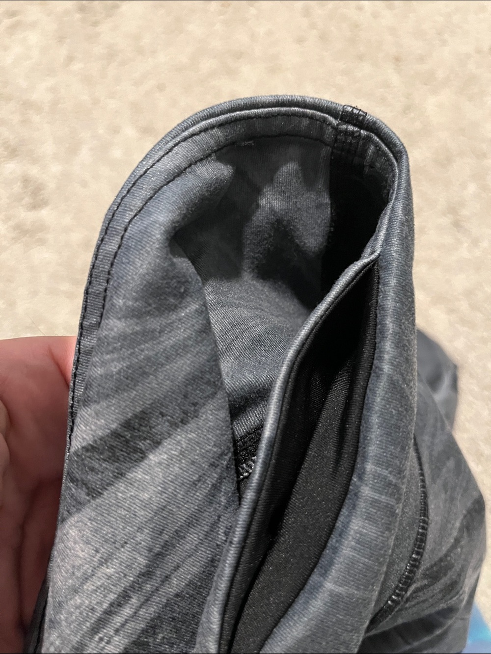 ALO Yoga Airbrush Gray Black Swirl Marble Design Athletic Leggings Athleisure - Picture 8 of 12